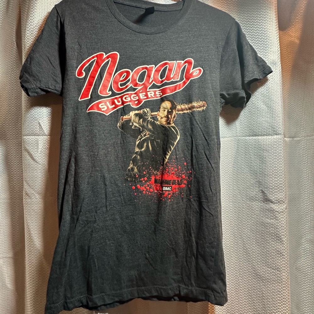 Loot Crate Negan Sluggers Tee - Charcoal Walking Dead
